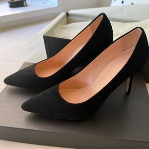 J. Crew Elsie Pumps Black Suede Size 6 1/2